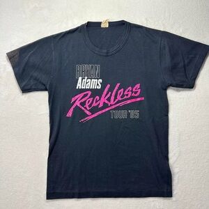 Vintage Bryan Adams Reckless Tour 1985 Rock Concert Tee